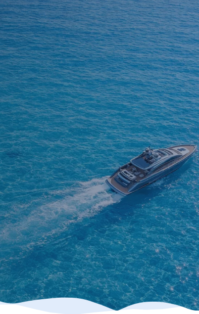 Ocean and yacht